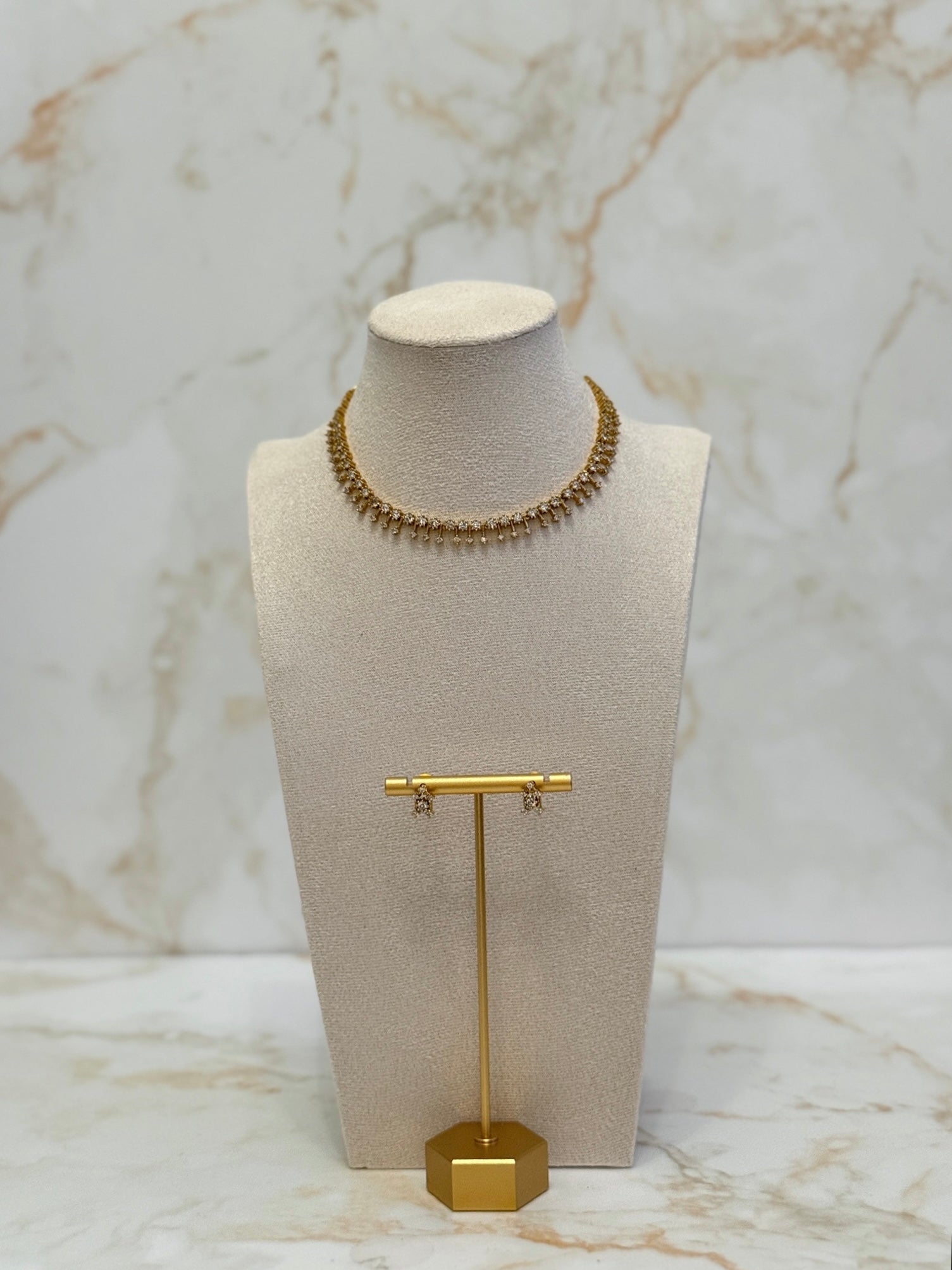 Gold Plated Neckpiece Set