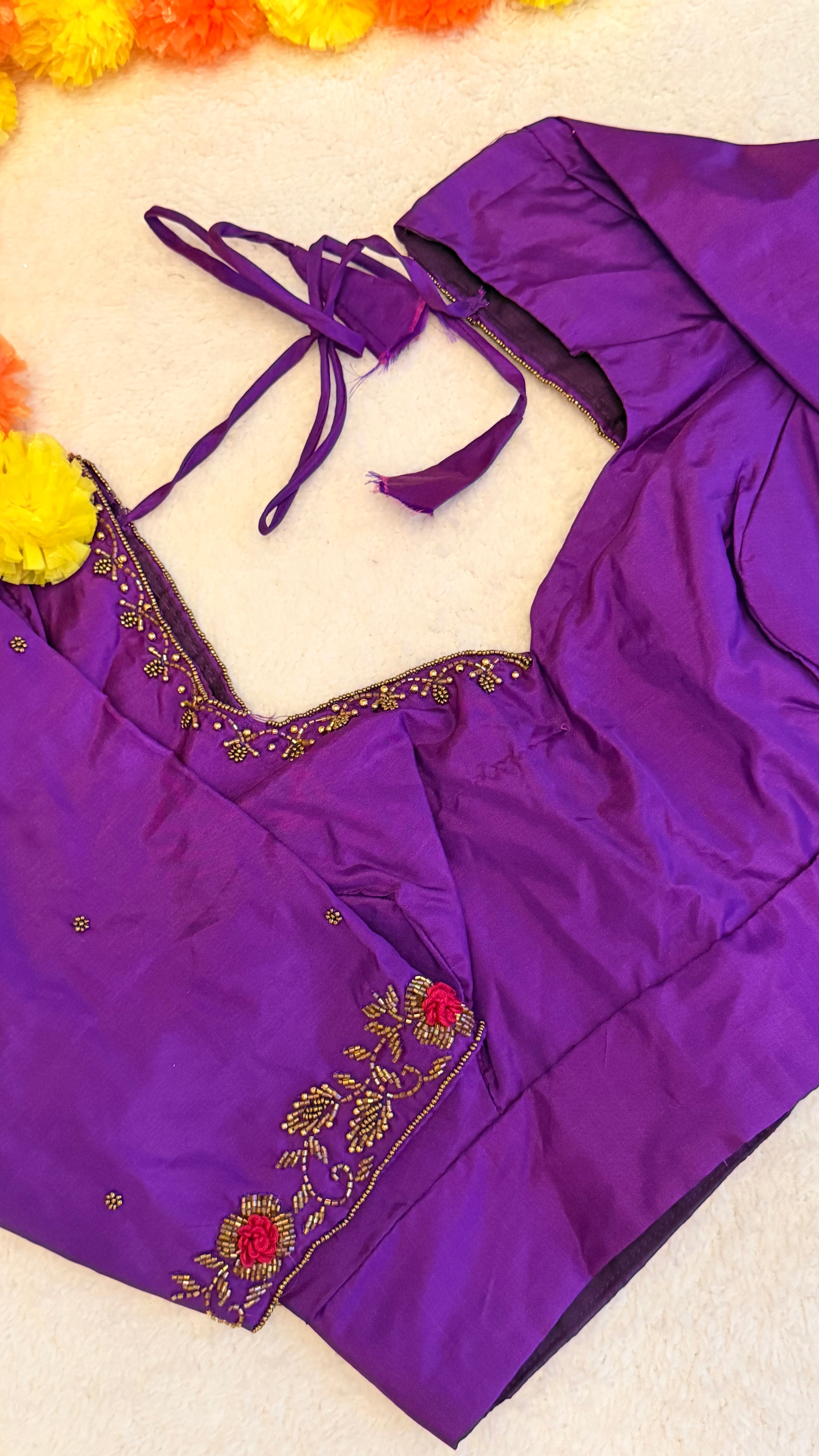 Purple Handworked Blouse