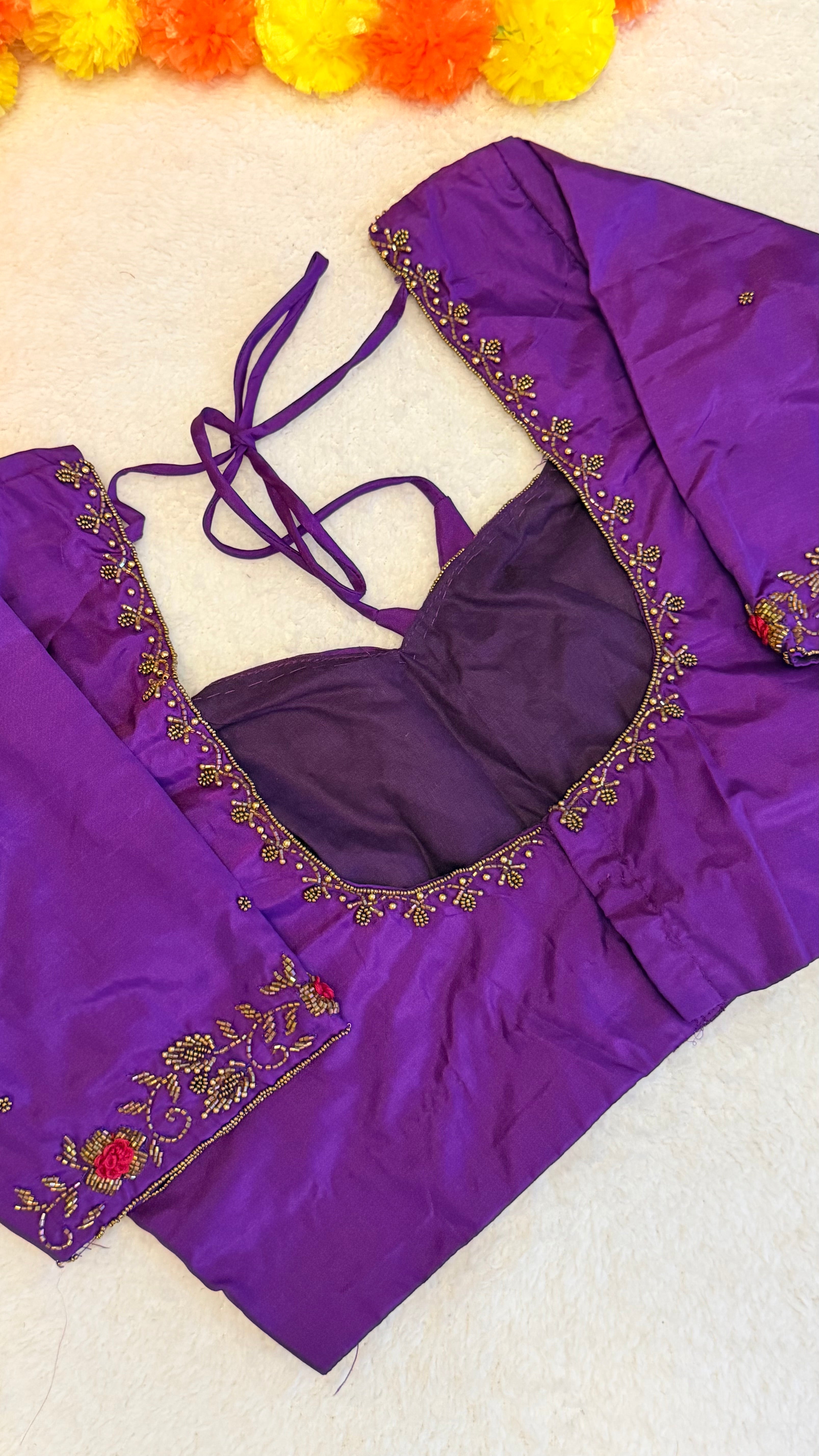 Purple Handworked Blouse