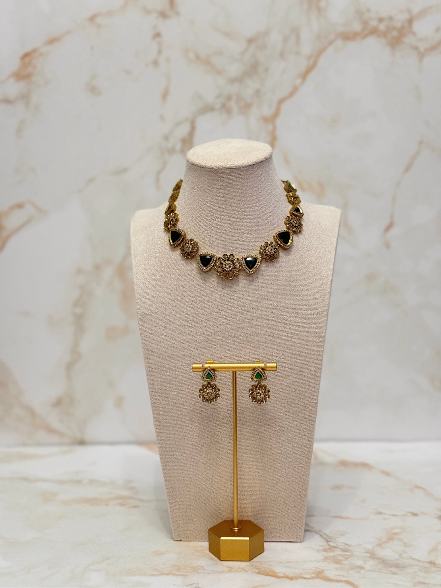 Emerald Green Necklace Set