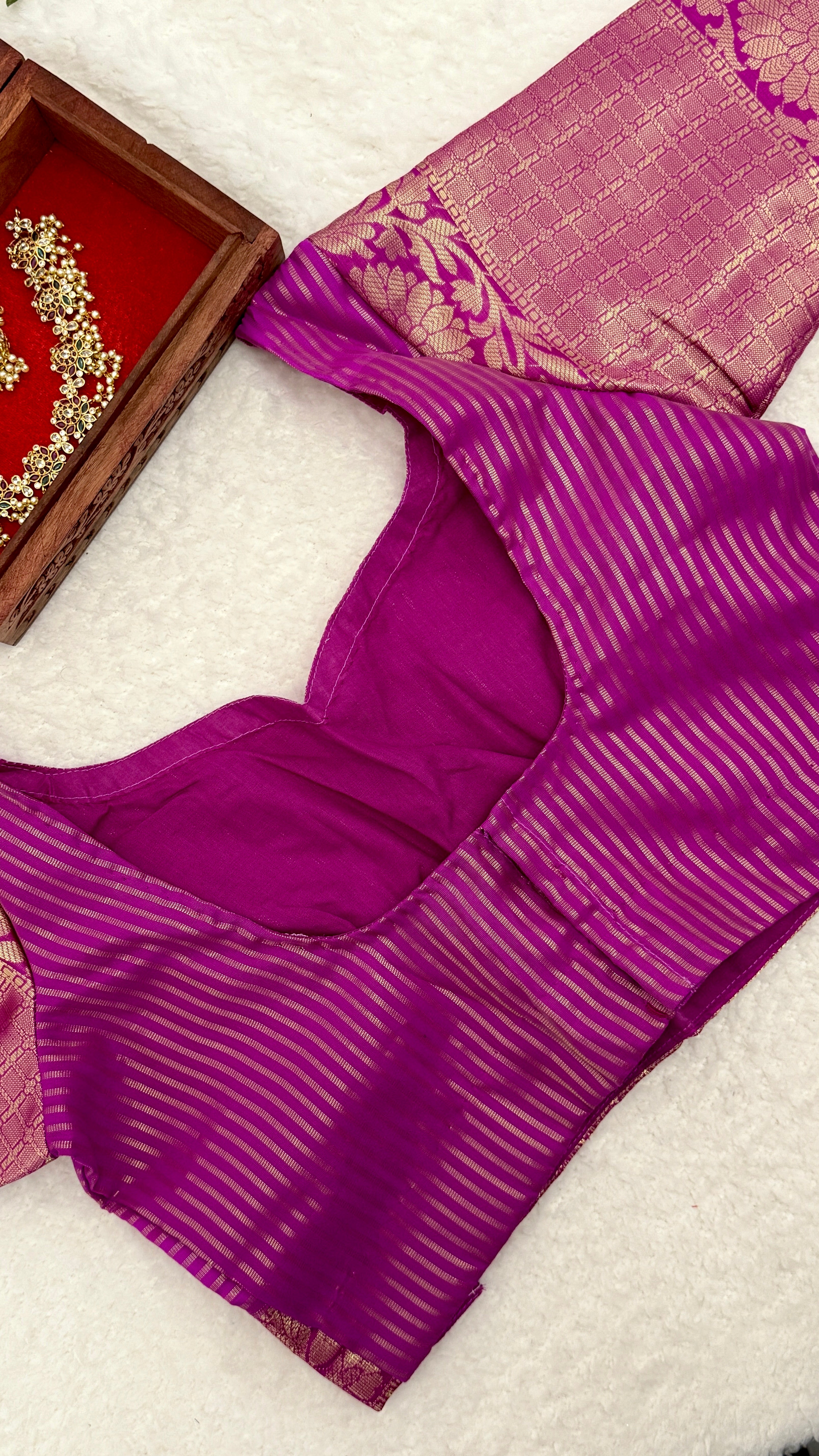 Gold And Pink Tissue With Blouse