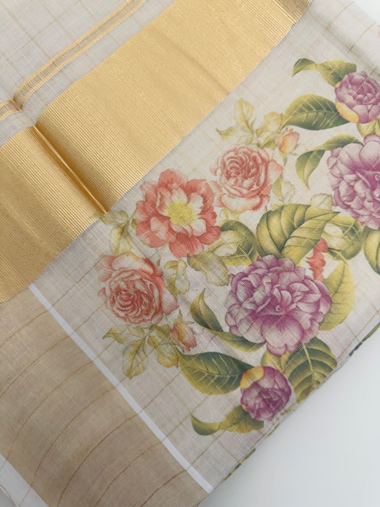 Kerala Floral Set Saree