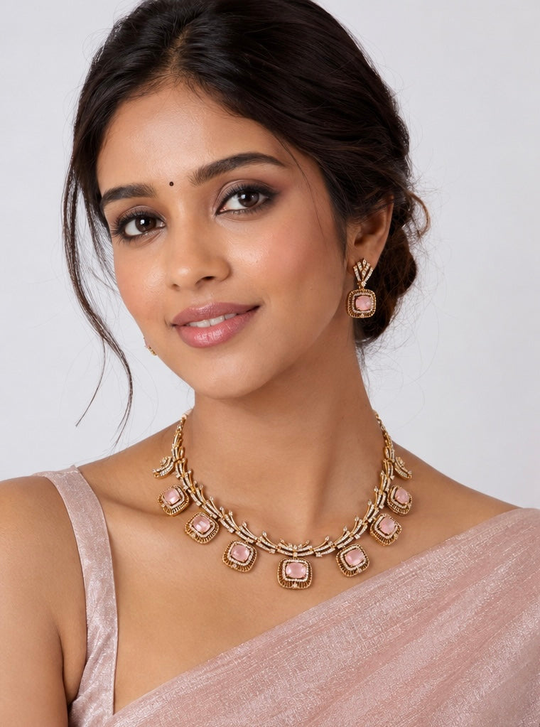 Premium Stone Statement Necklace Set