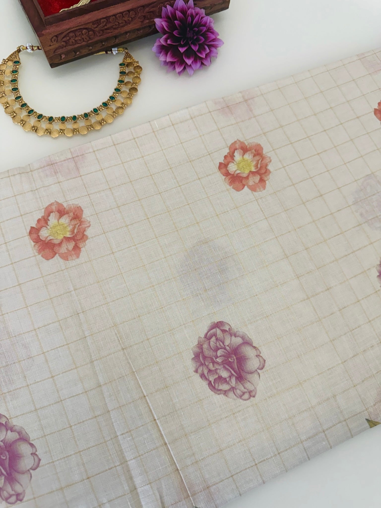 Kerala Floral Set Saree