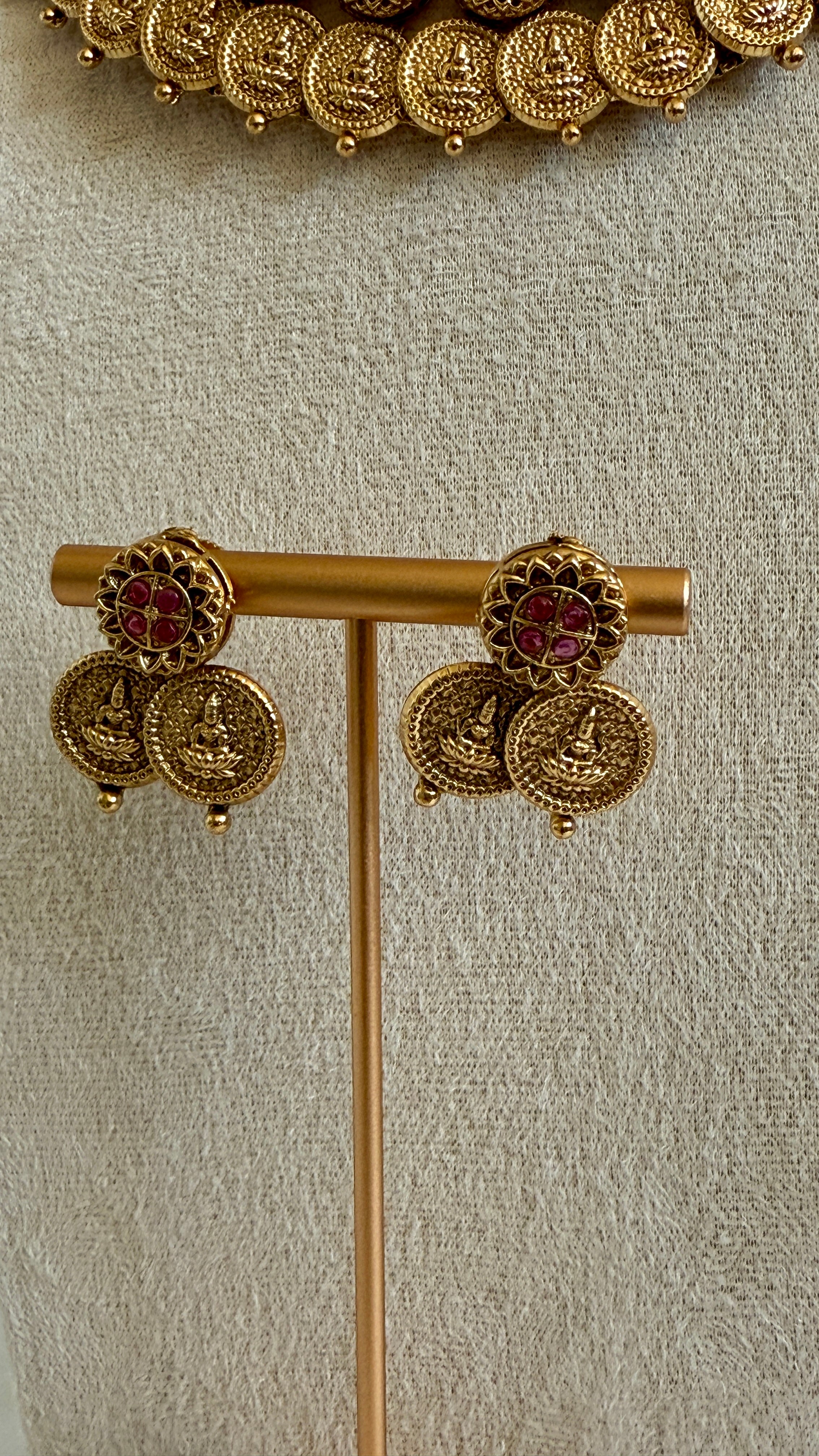 Kerala Ruby Green Necklace Set