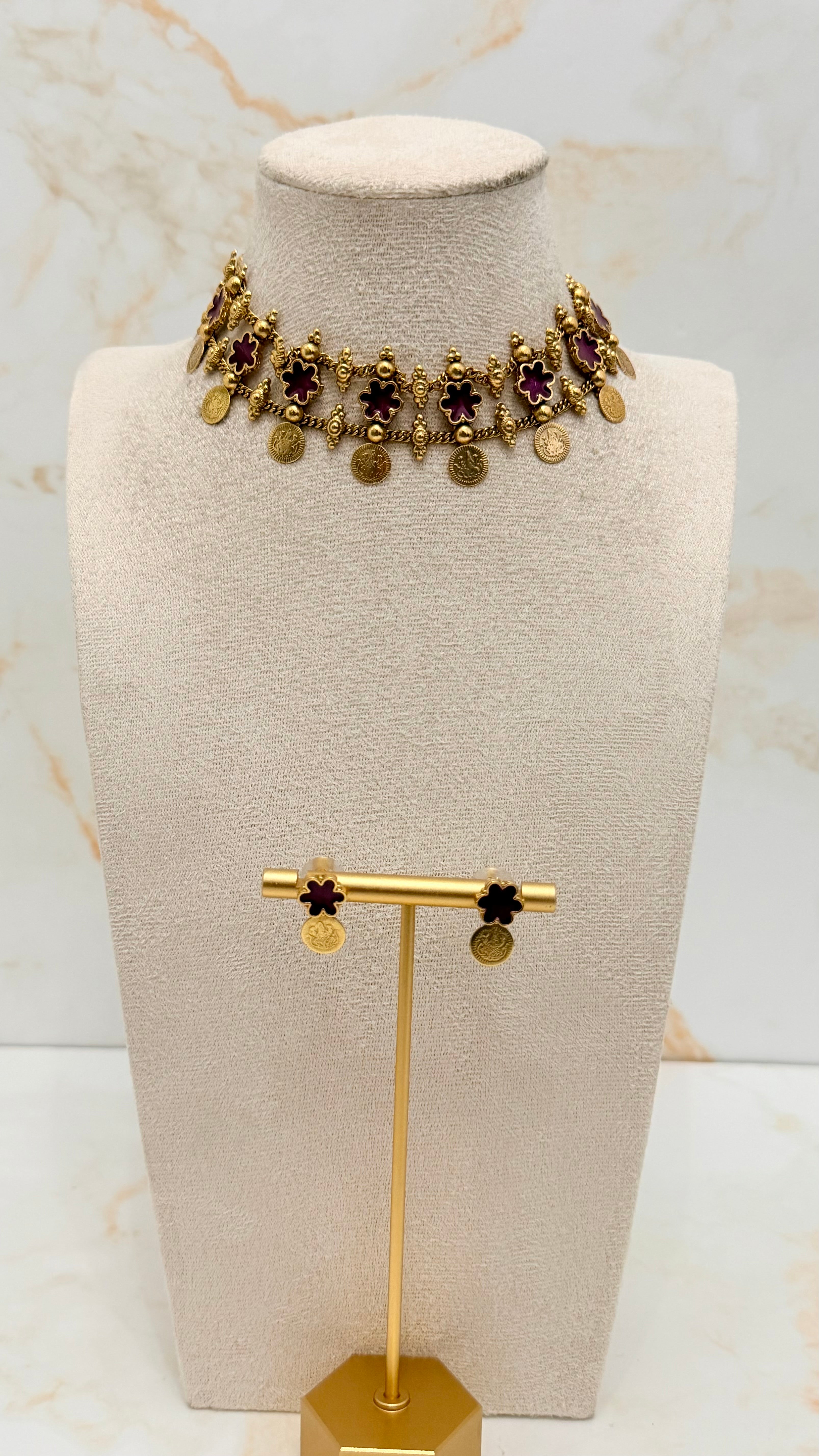 Floral Choker Set