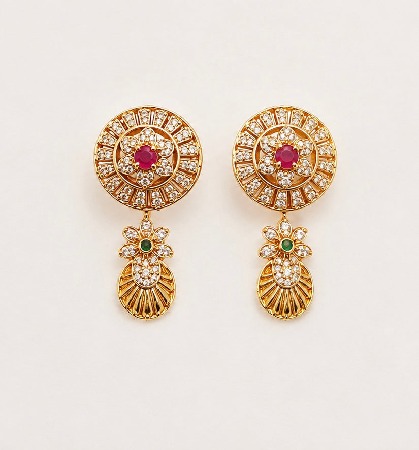 Premium Floral Stone Necklace Set
