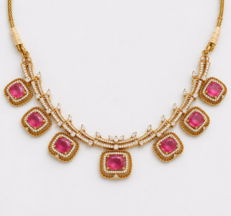 Premium Stone Statement Necklace Set