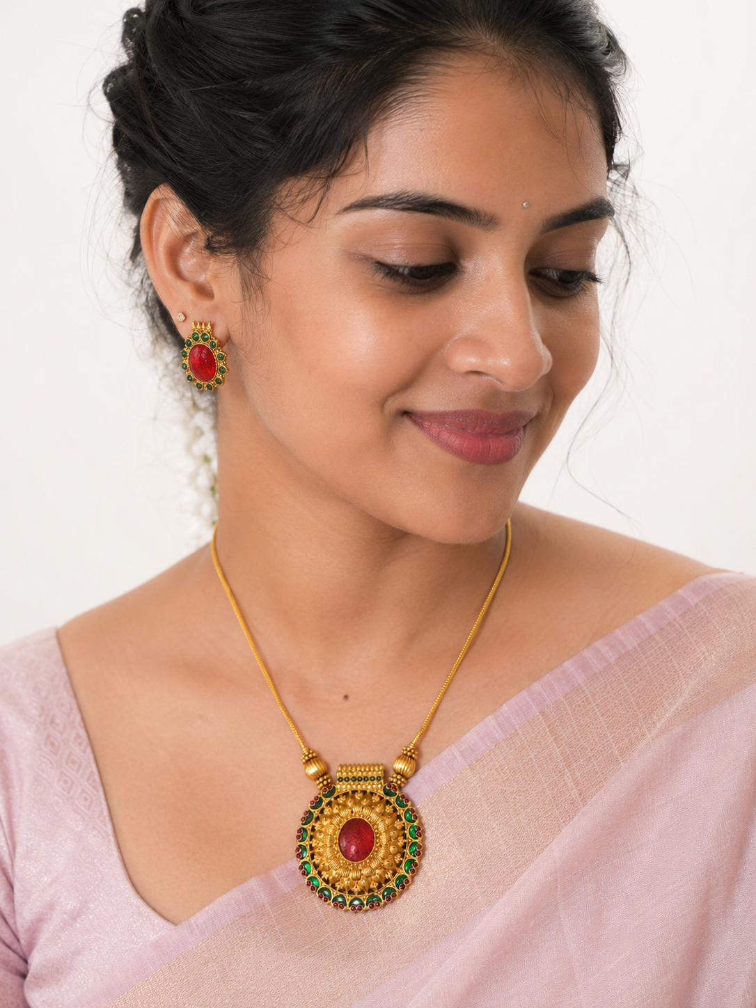 Simple Haram Necklace Set