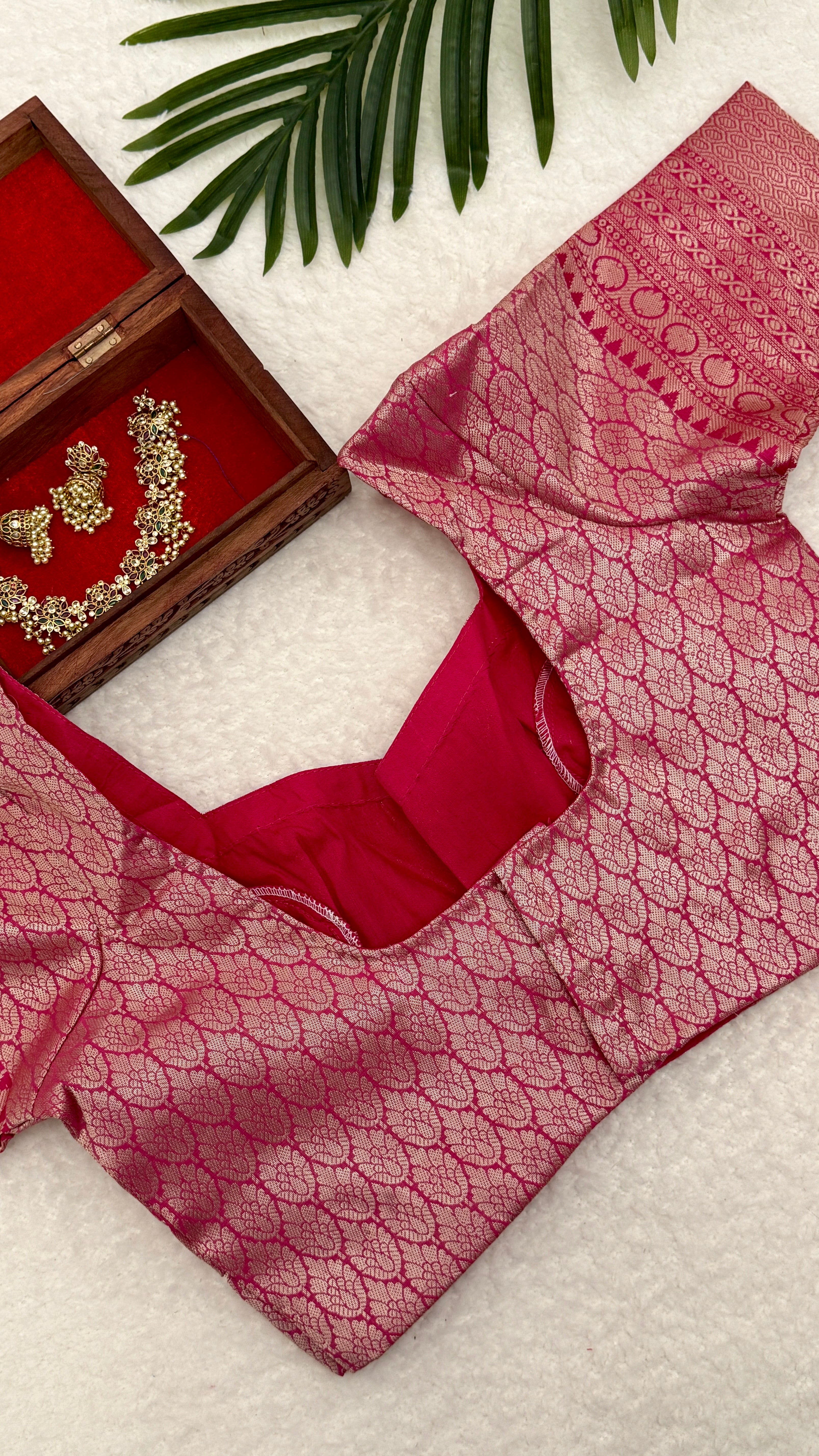 Pink Tissue Saree With Stitched Blouse