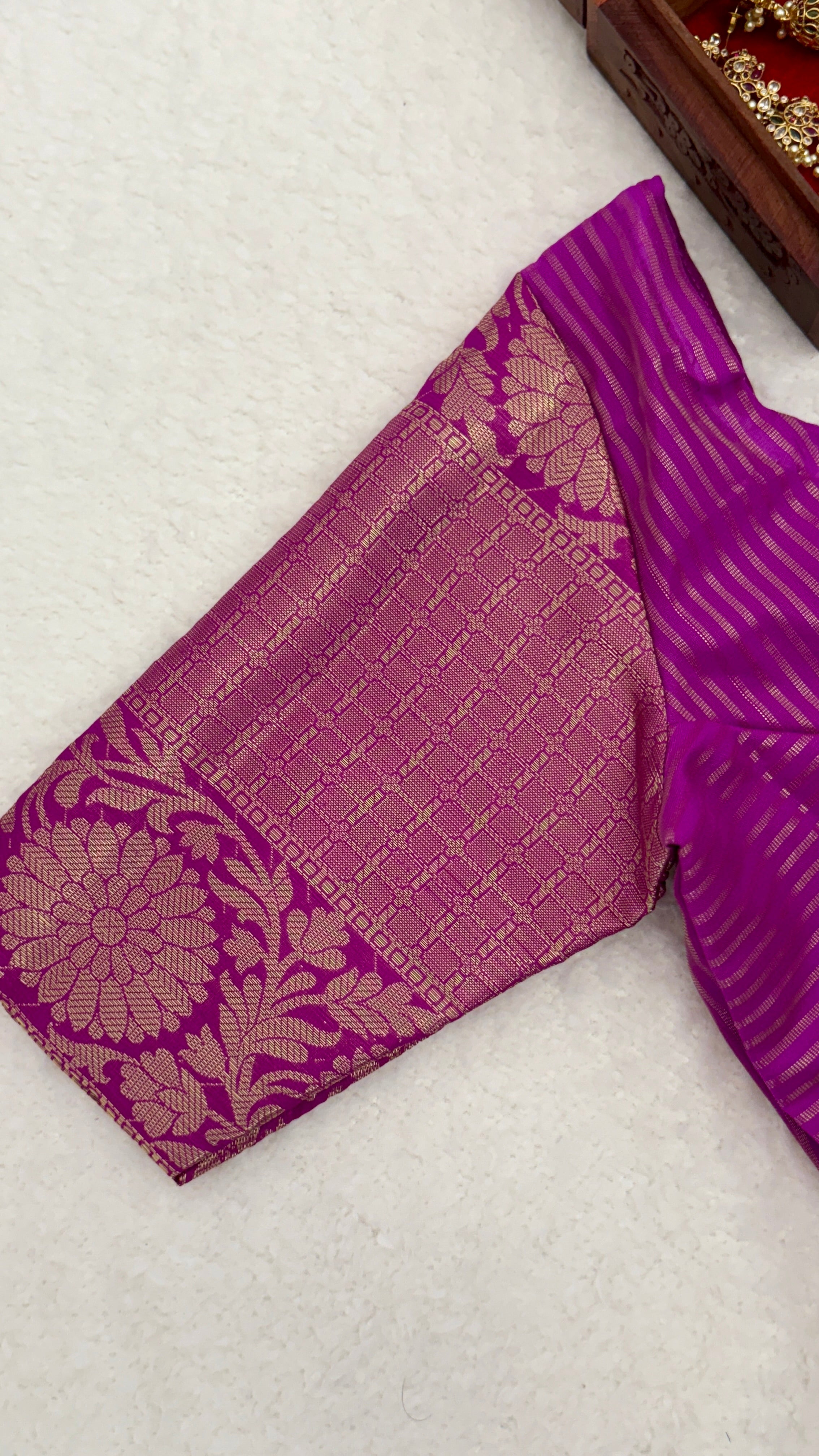 Gold And Pink Tissue With Blouse