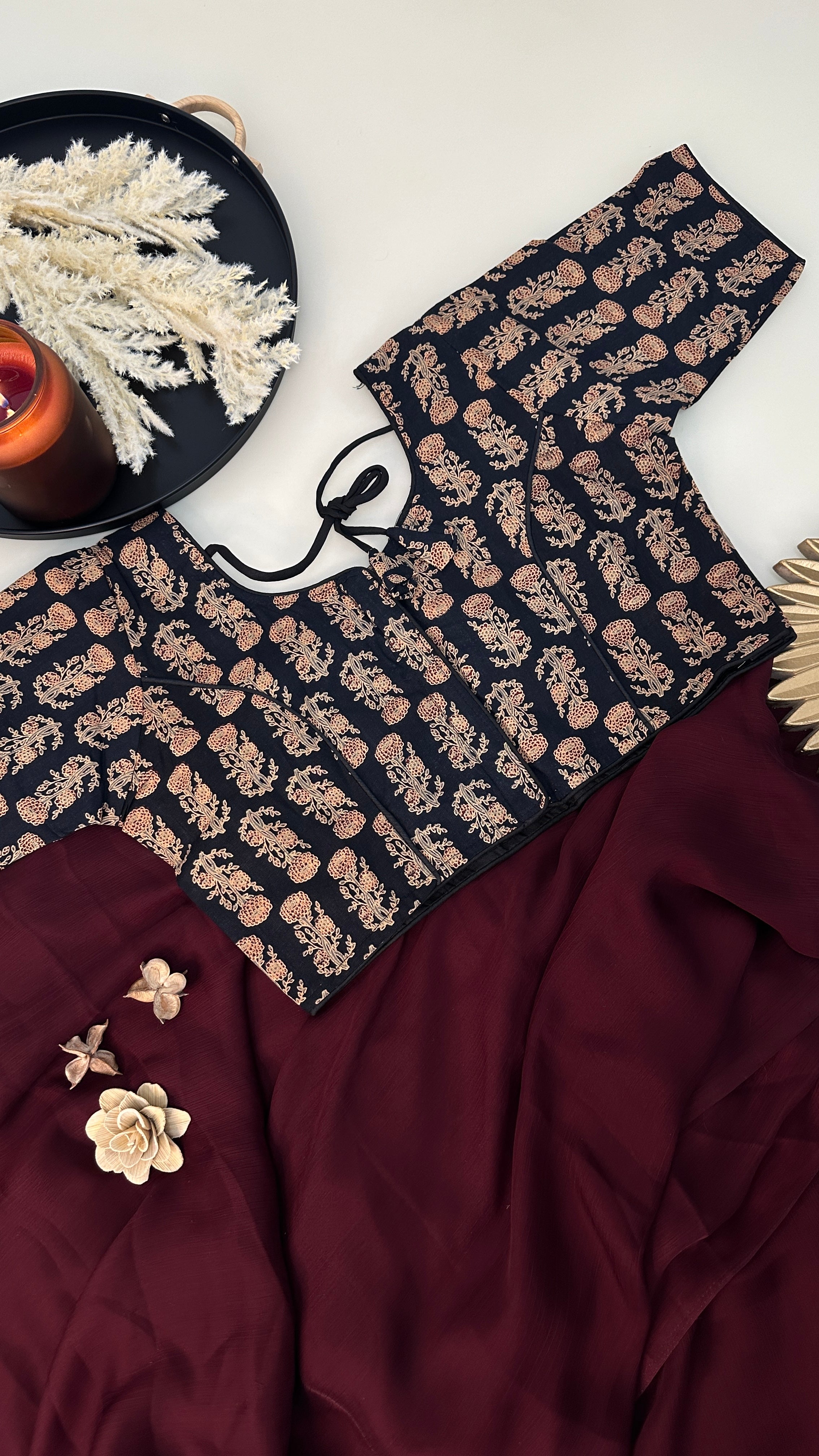 Pure Cotton Ajrakh Print Blouse