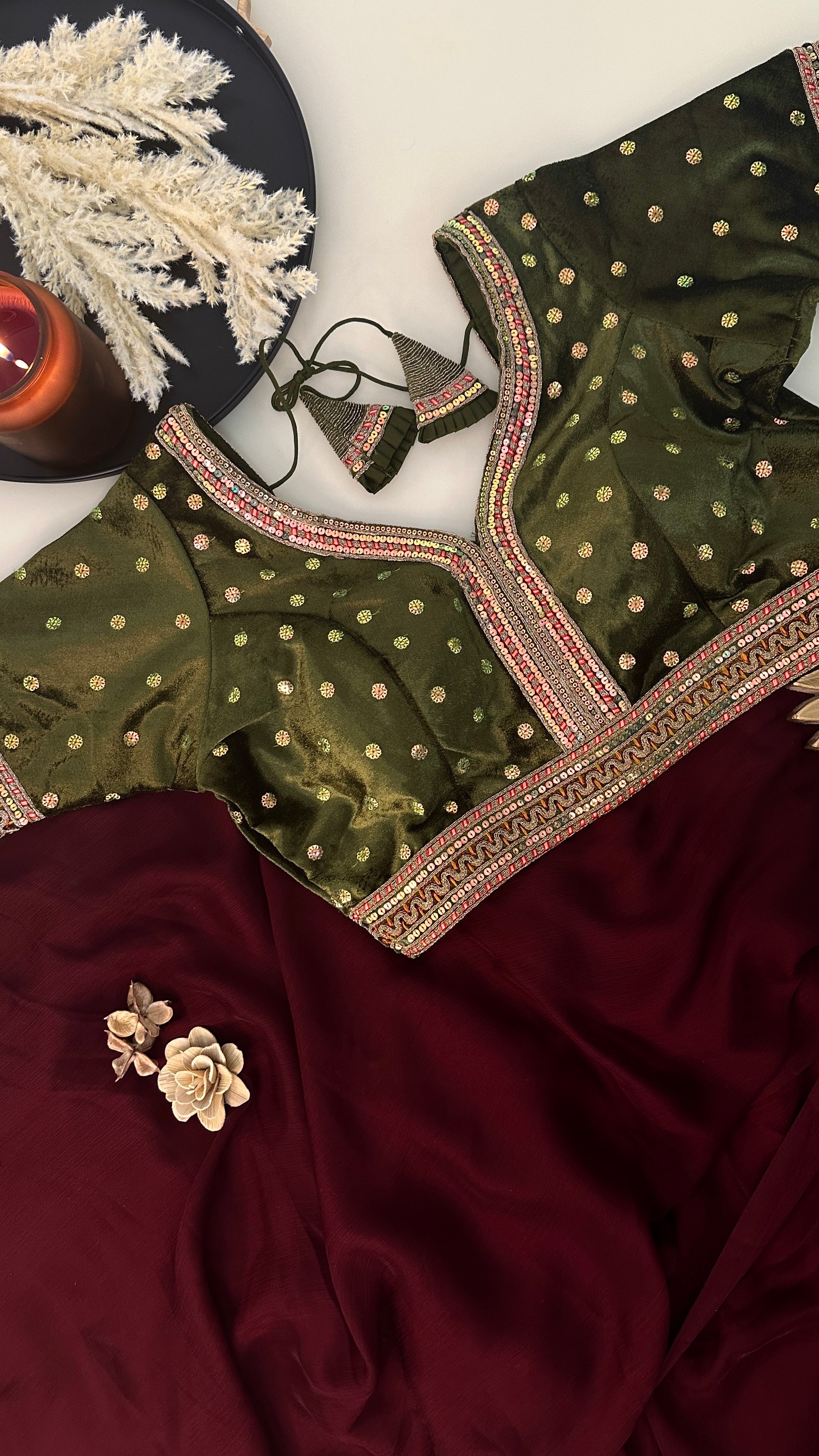 Velvet Designer Handcrafted Blouse