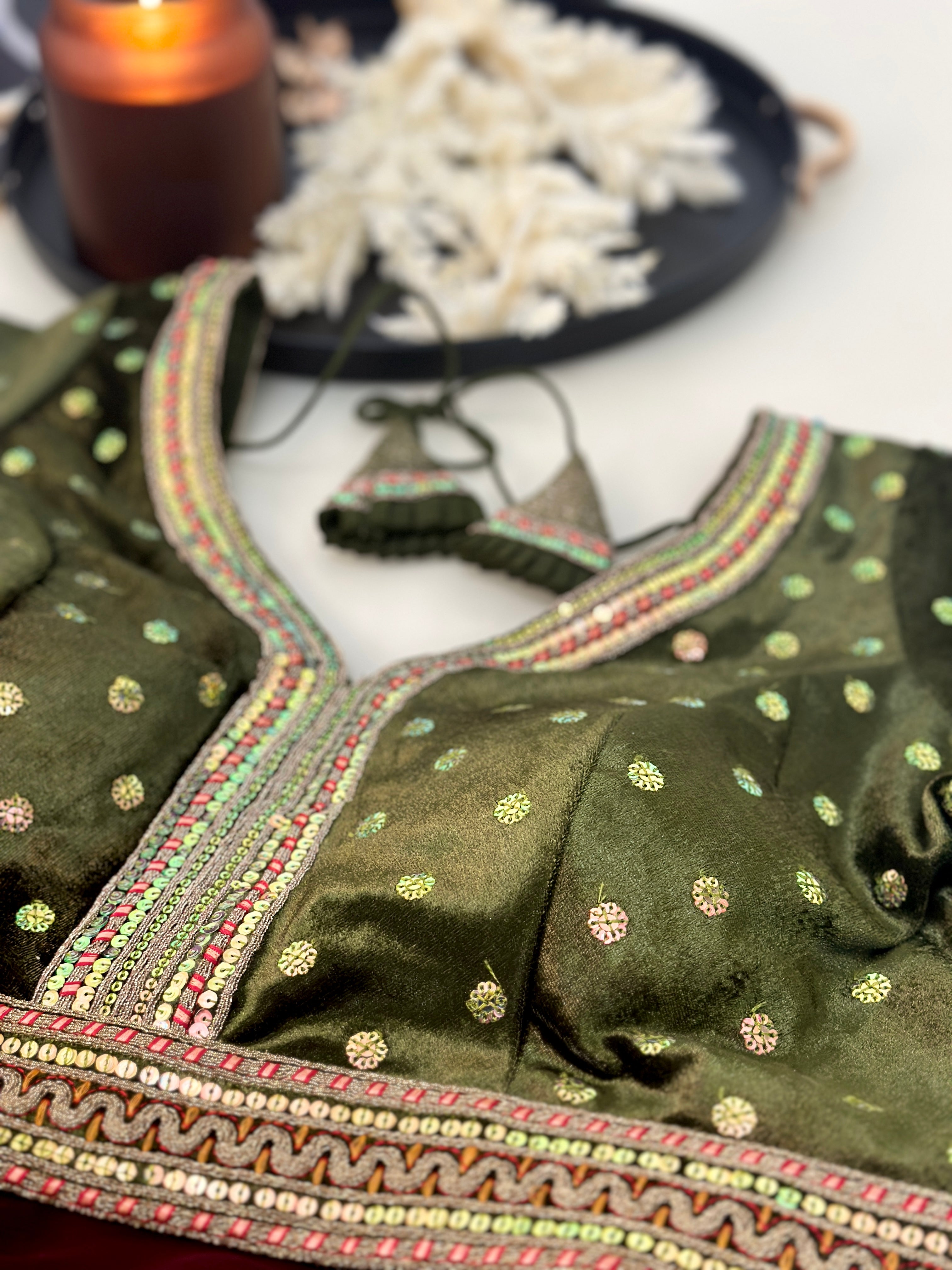 Velvet Designer Handcrafted Blouse