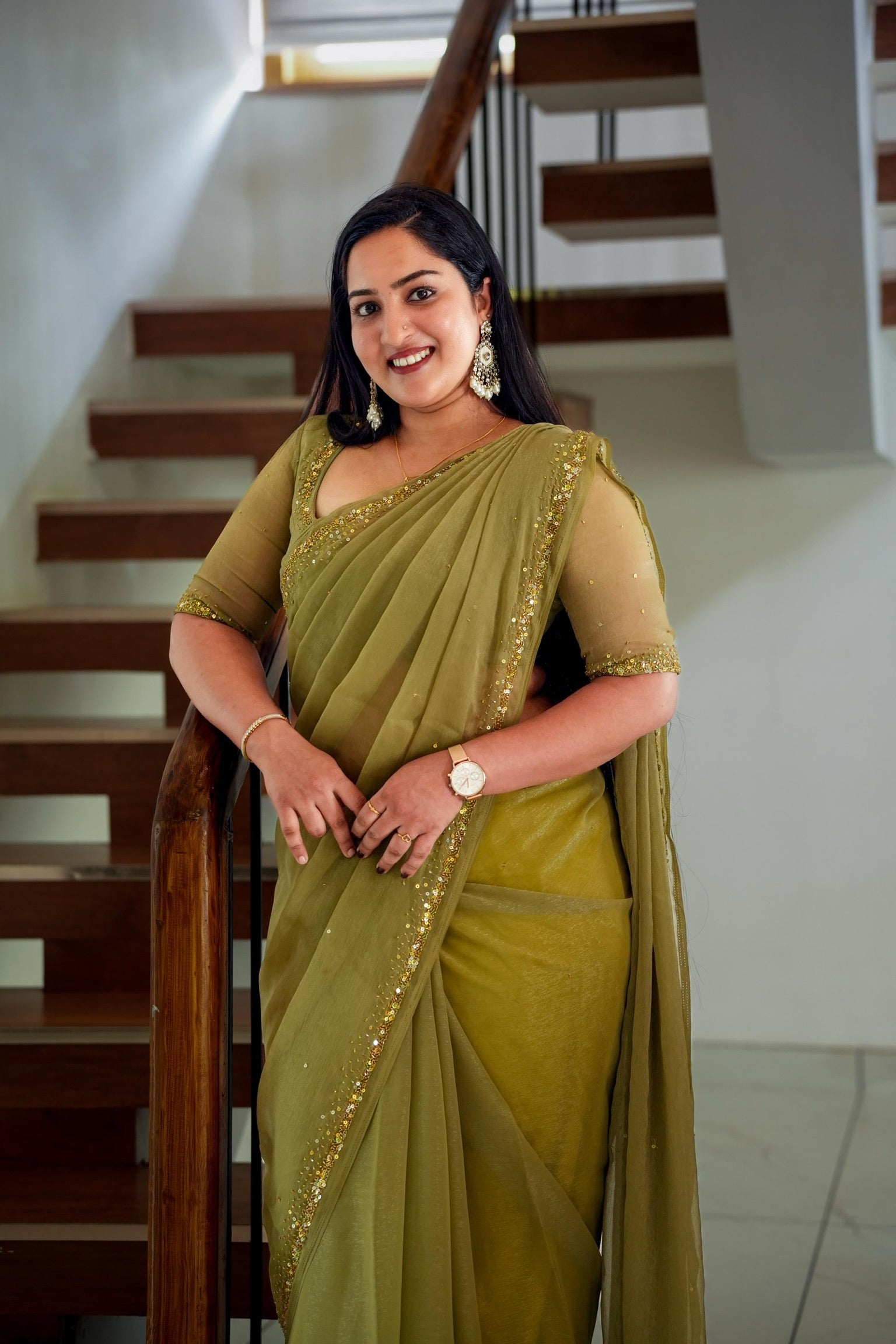 Vrinda Designer Handwork Saree and Stitched Blouse