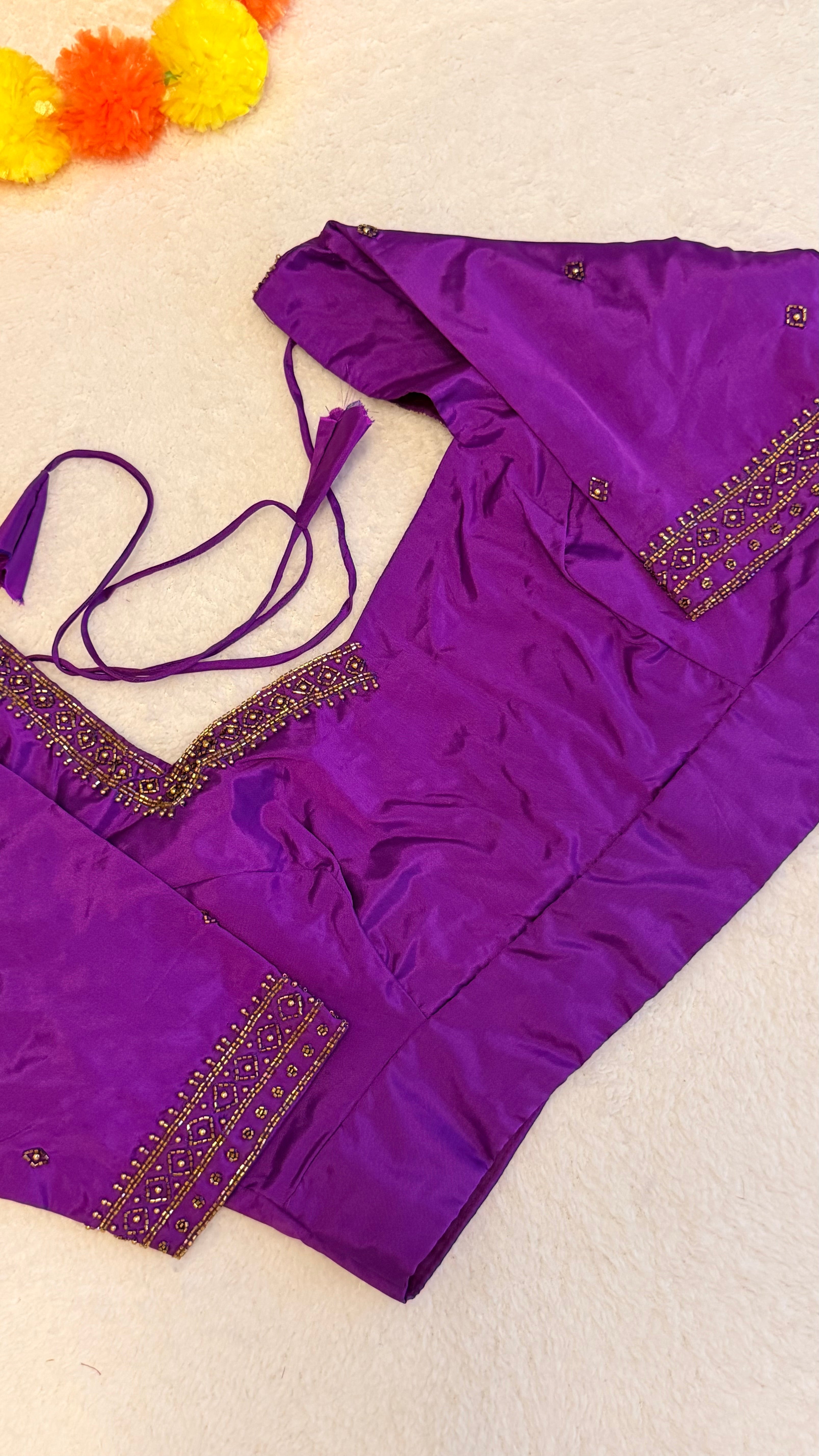 Purple Handworked Blouse