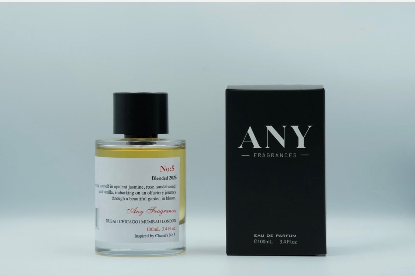No: Five by ANY Fragrances 100ml EDP | Inspred by Chenal | Floral Aldihyde Scent