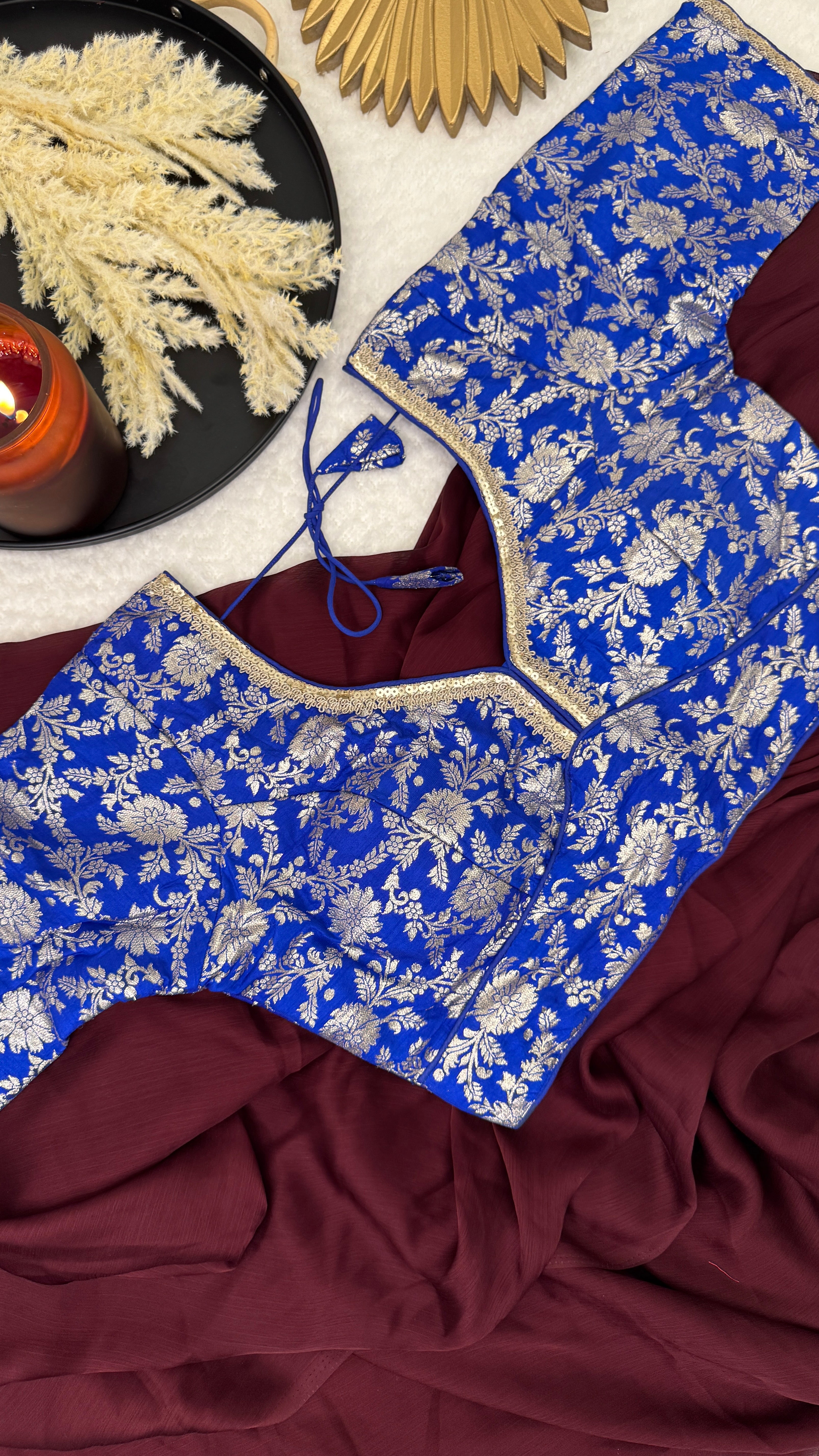 Sabyasachi V Neck Pattern Designer Blouse