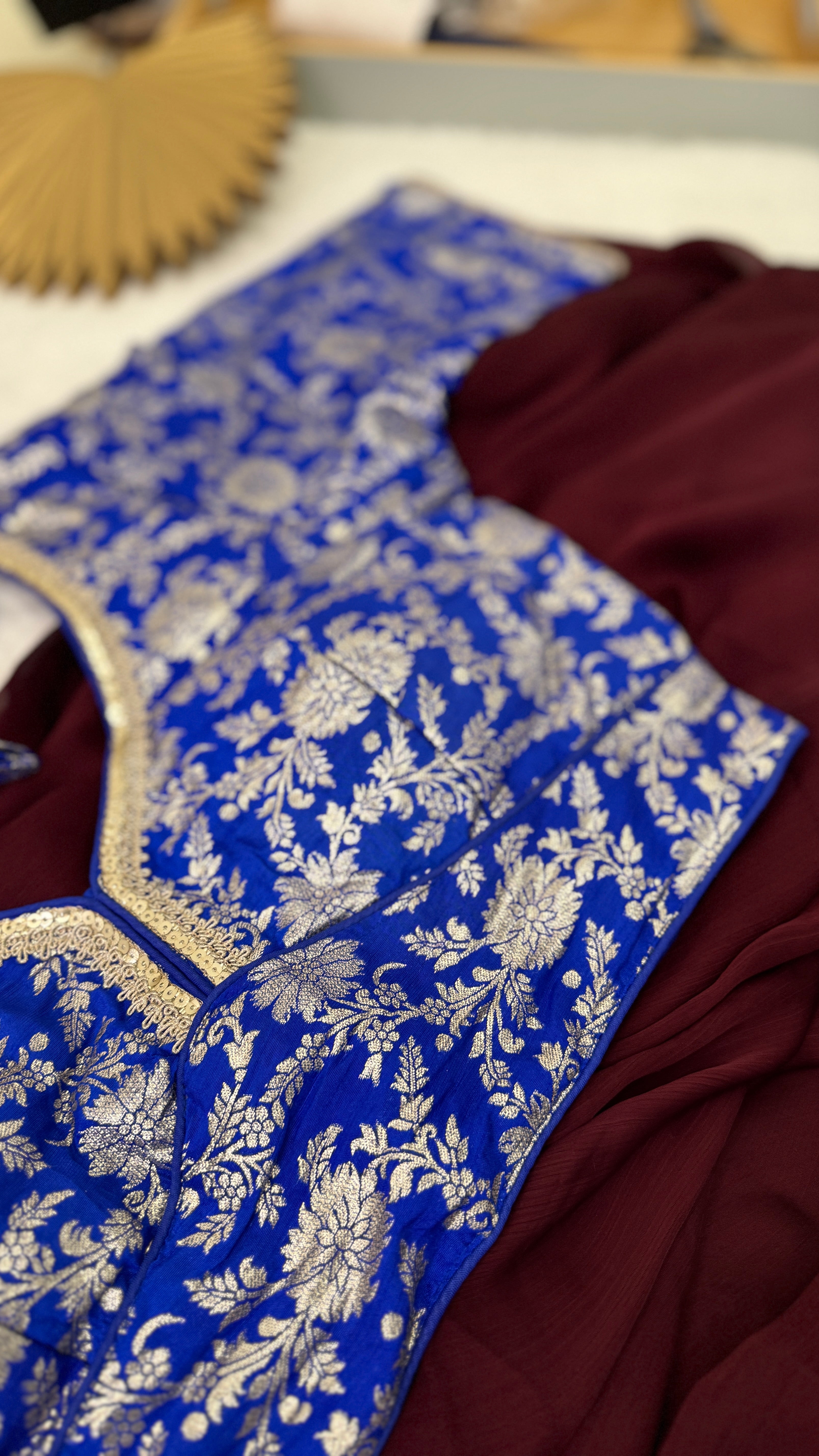 Sabyasachi V Neck Pattern Designer Blouse