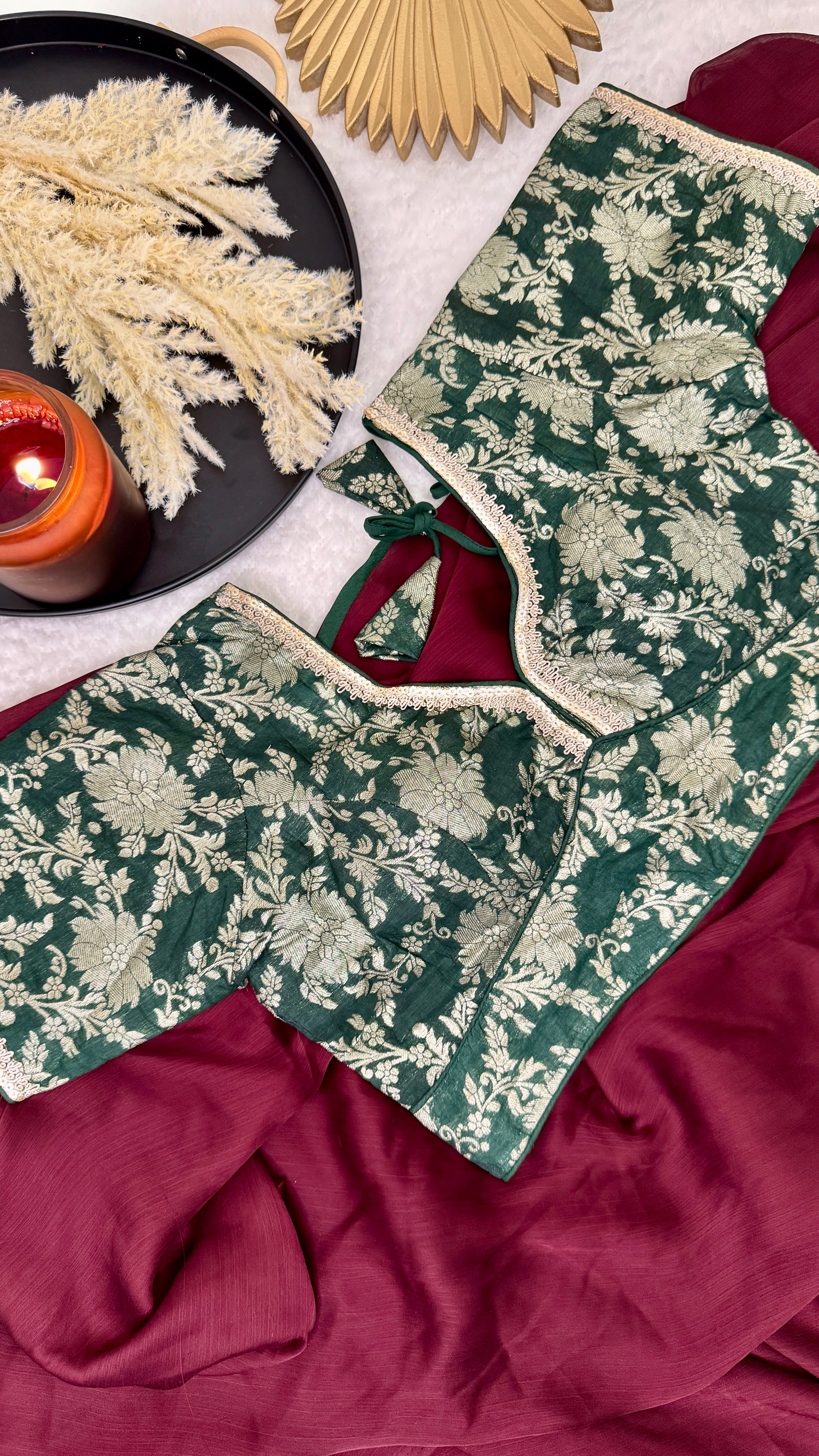 Sabyasachi V Neck Pattern Designer Blouse