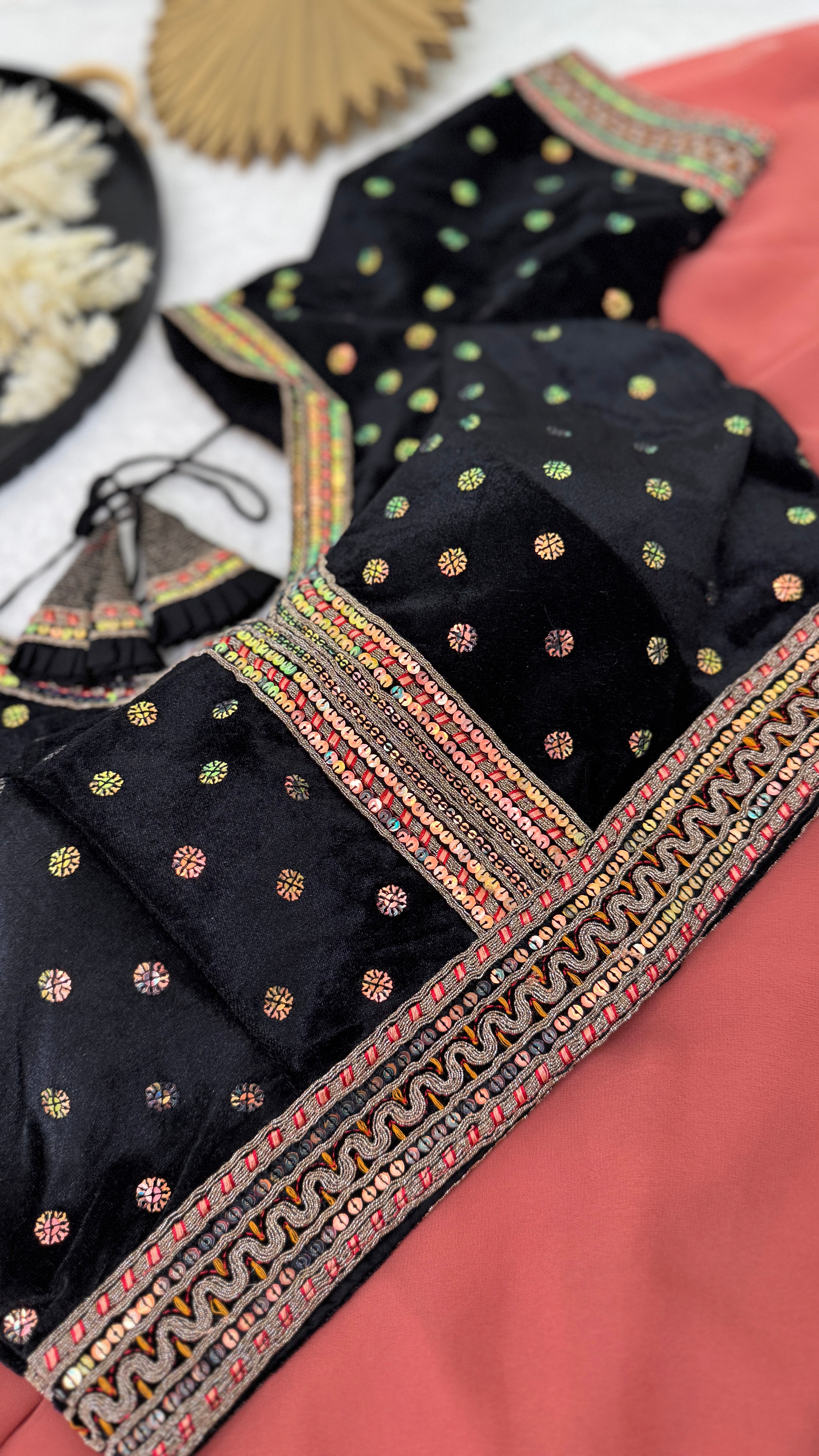 Velvet Designer Handcrafted Blouse