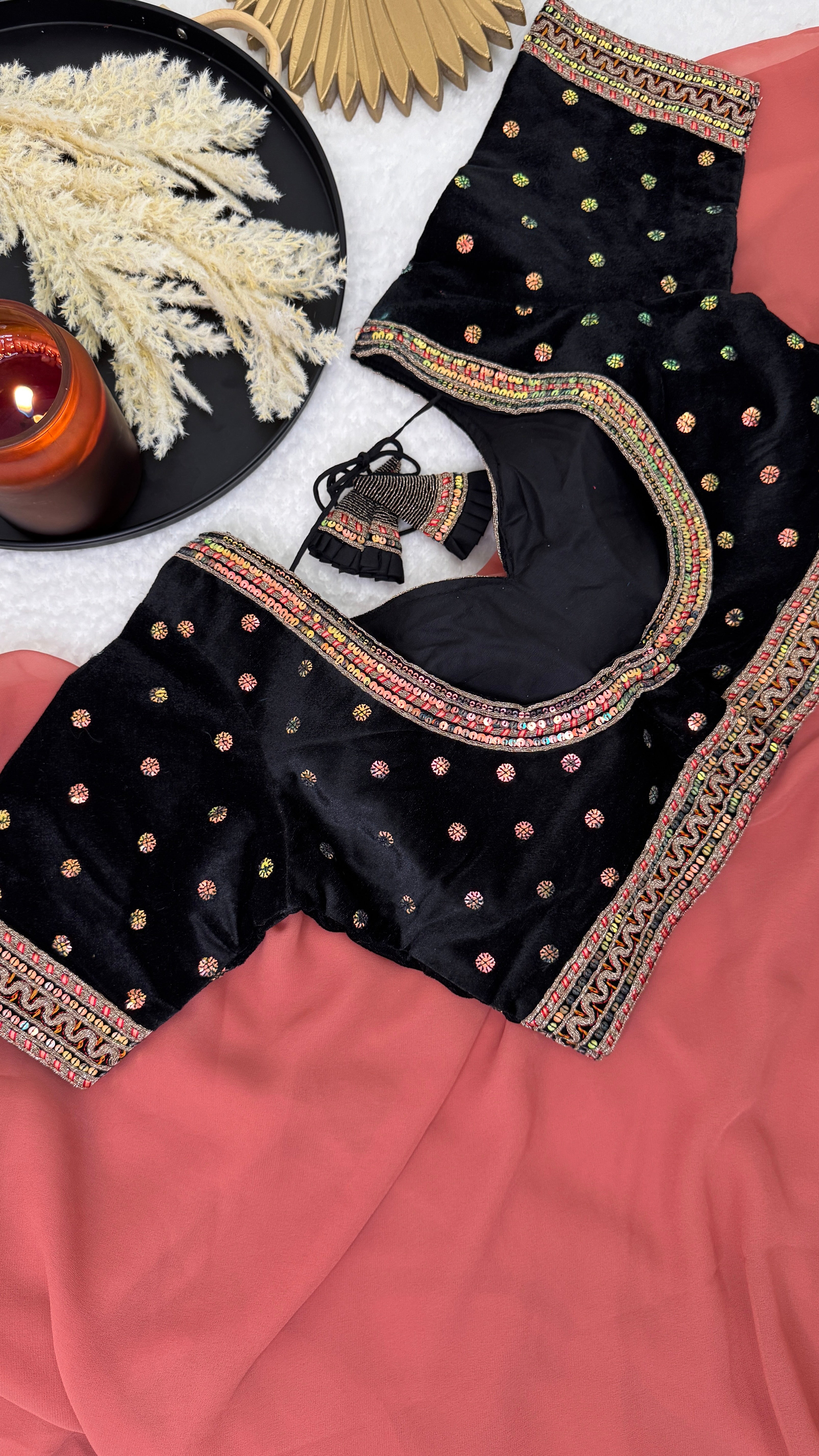 Velvet Designer Handcrafted Blouse