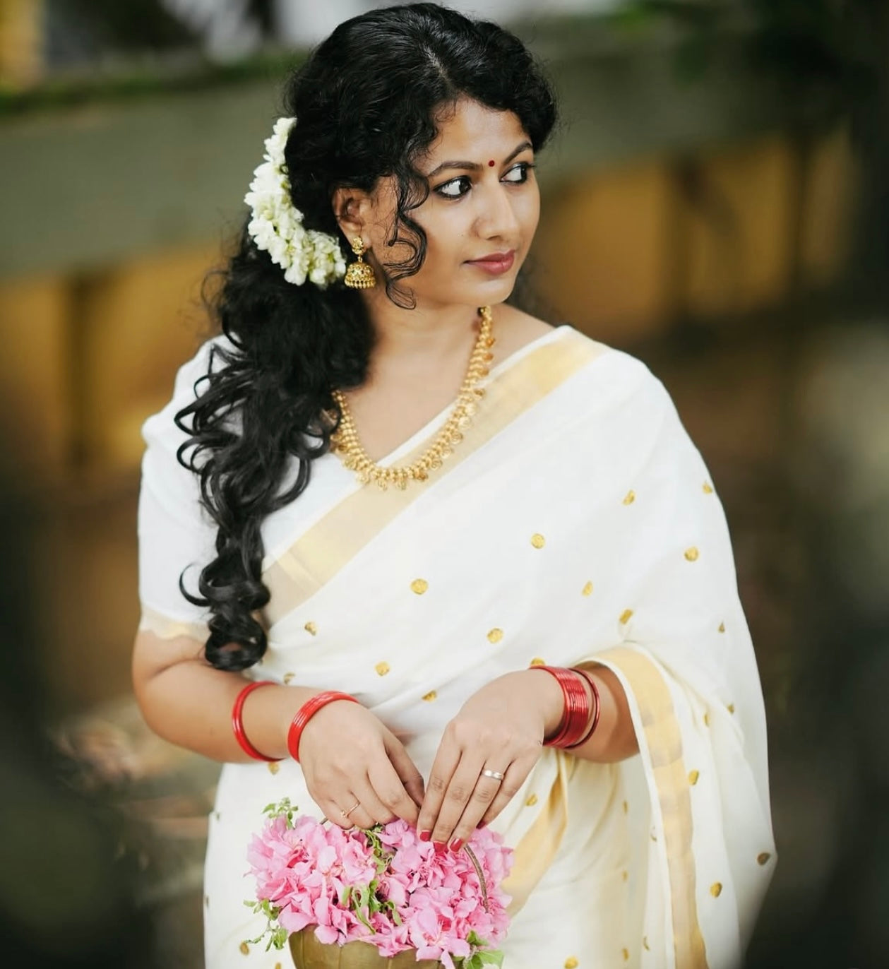 Premium Polka Dot Set Saree