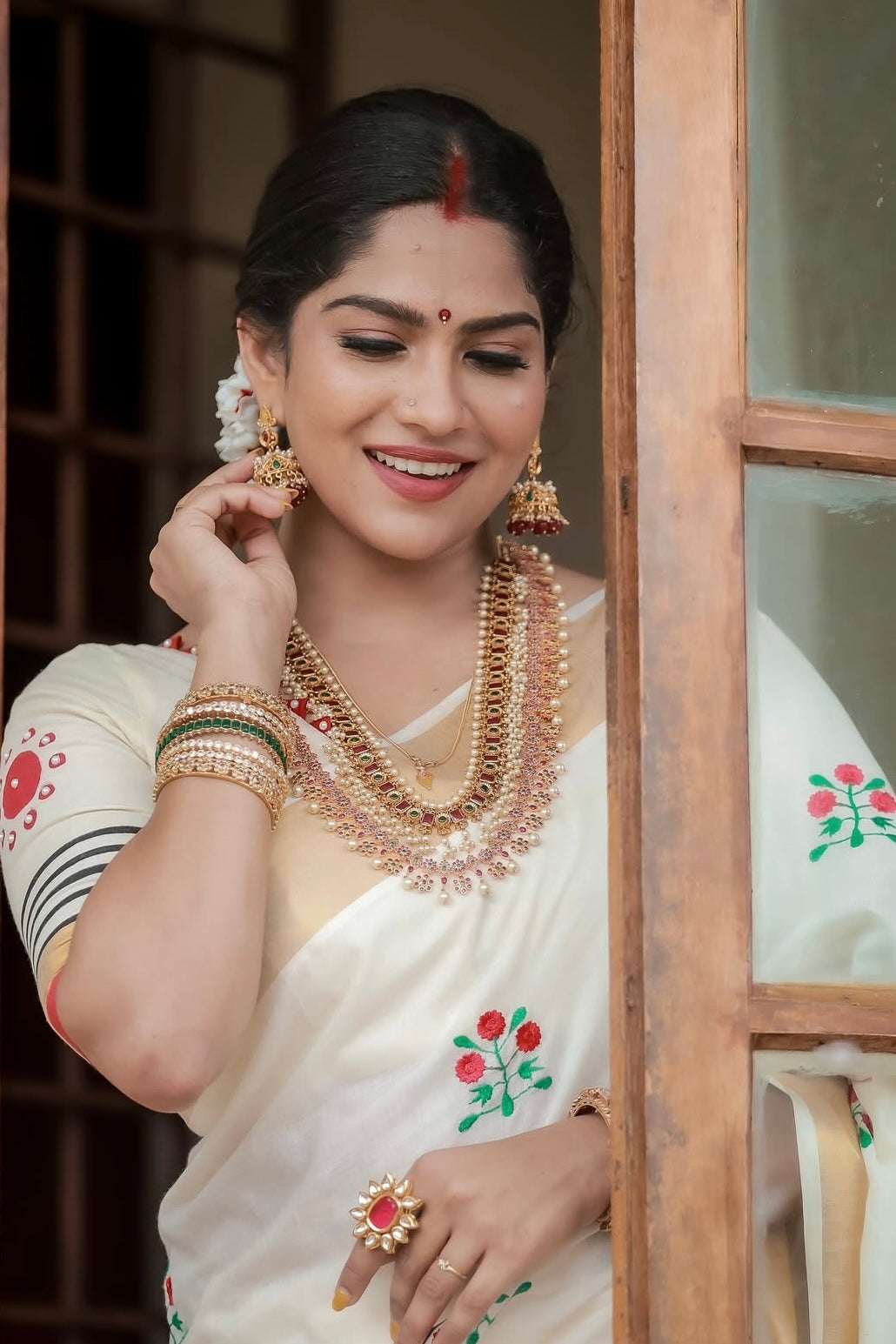 Kerala Floral Set Saree
