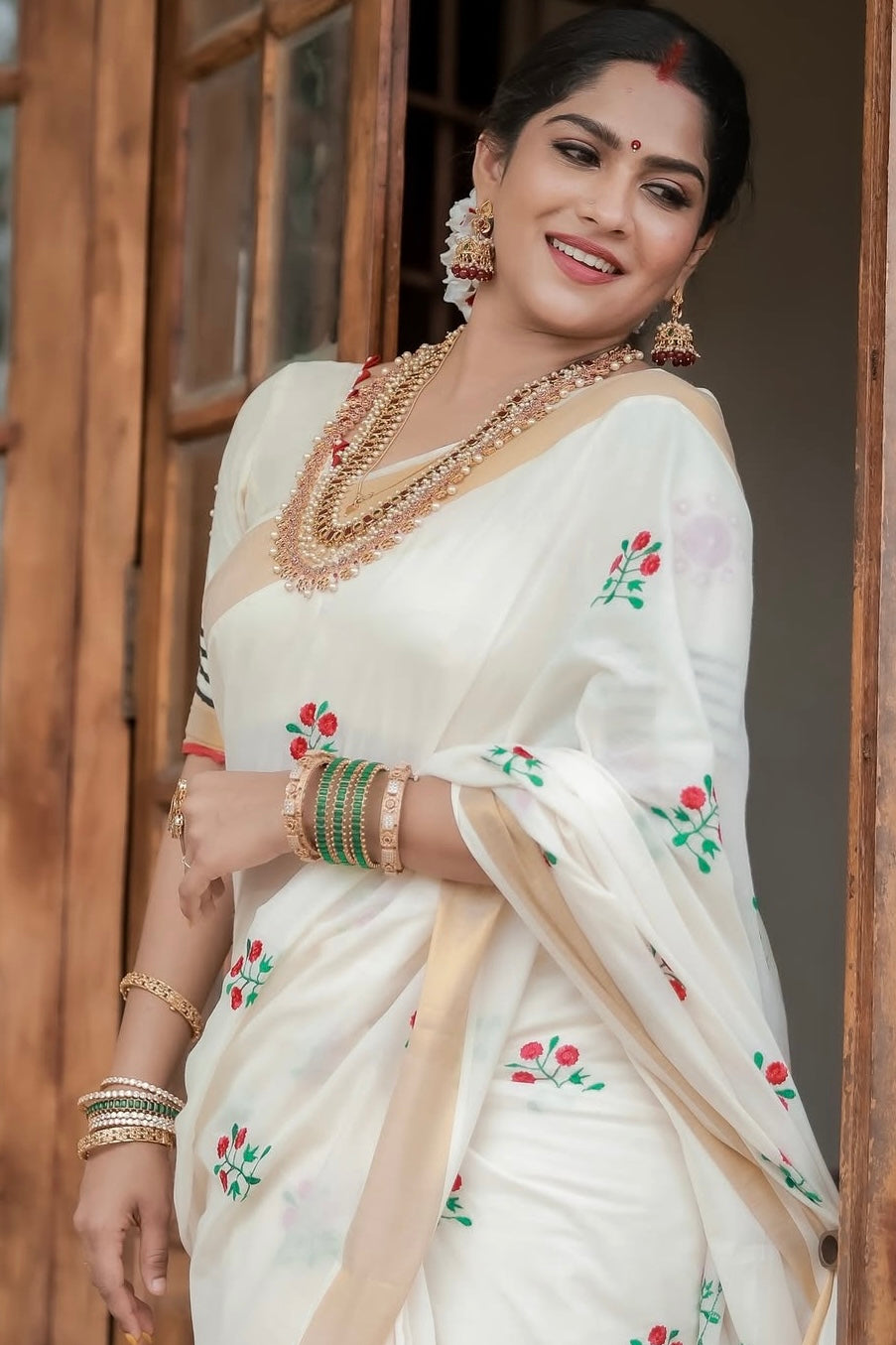 Kerala Floral Set Saree