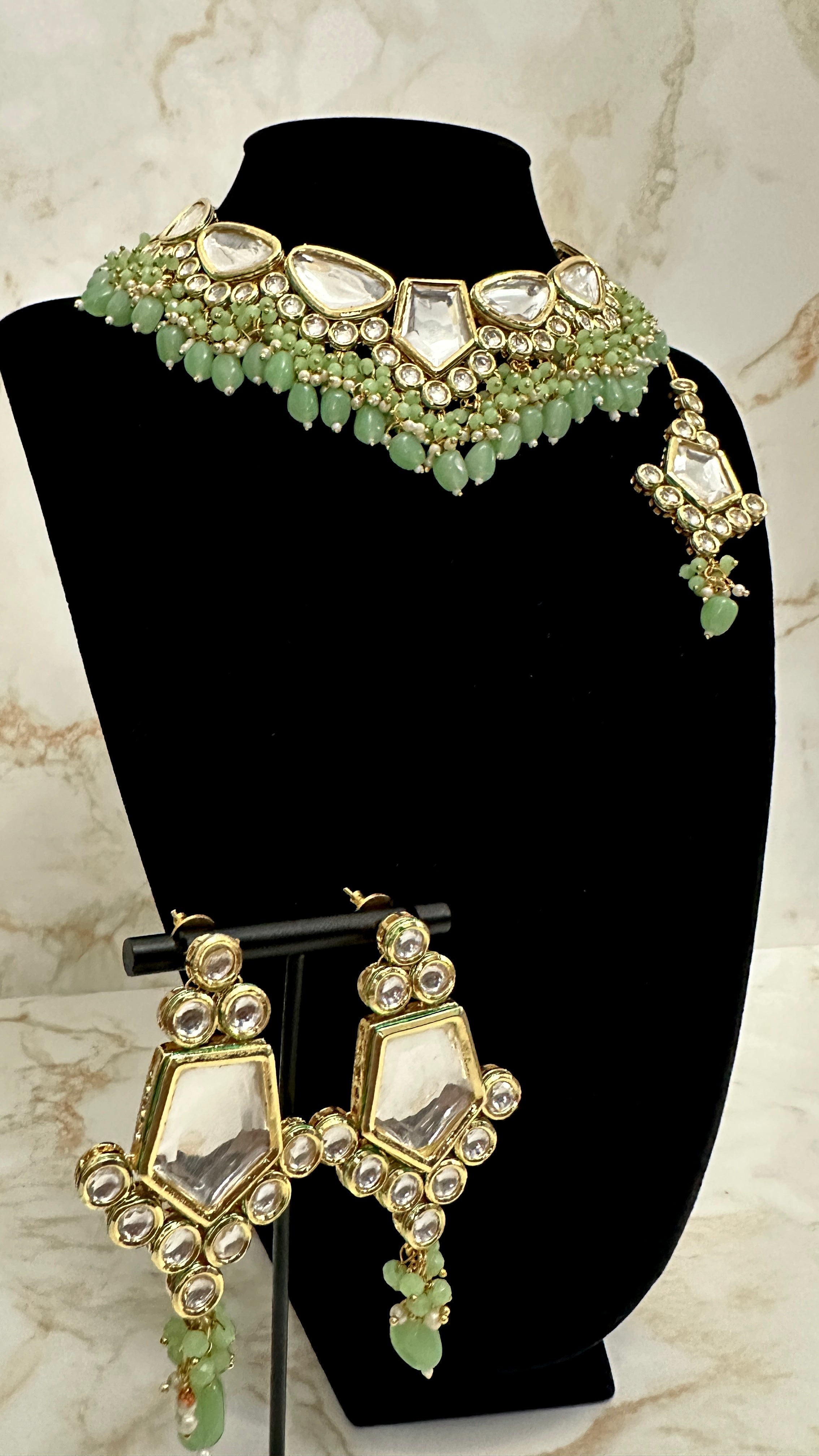 Mint Green Kundan Necklace