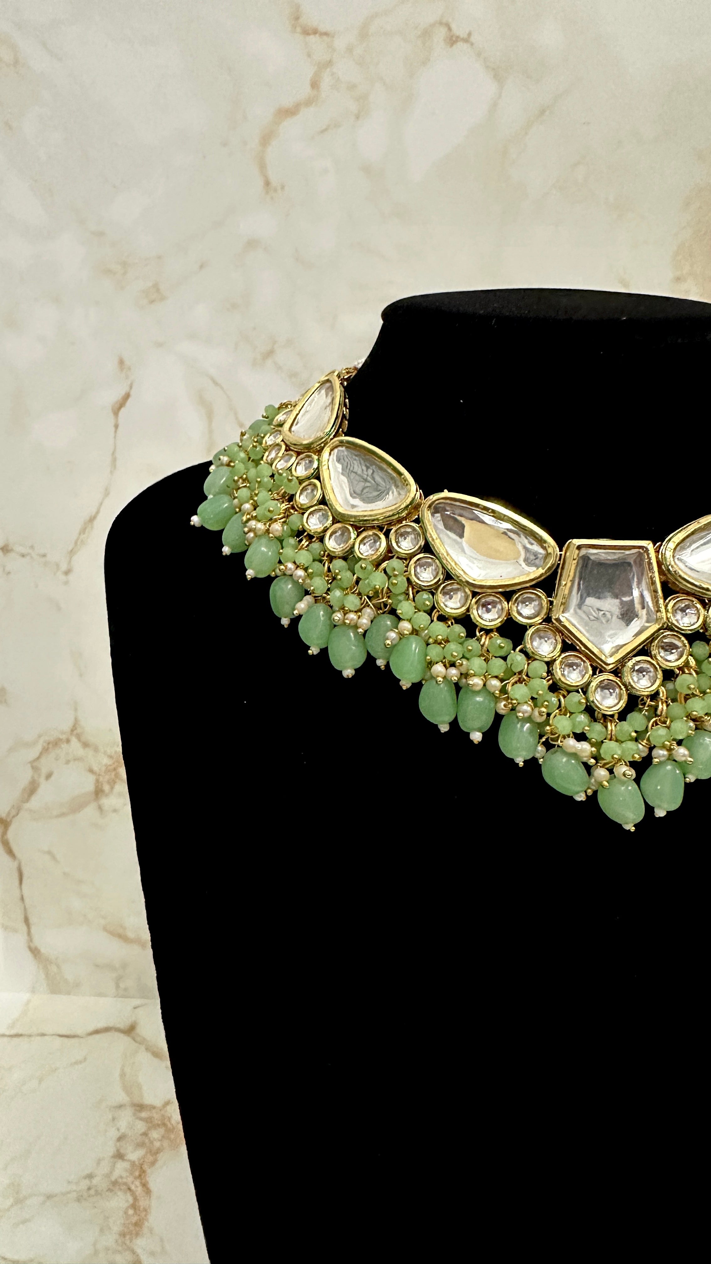 Mint Green Kundan Necklace