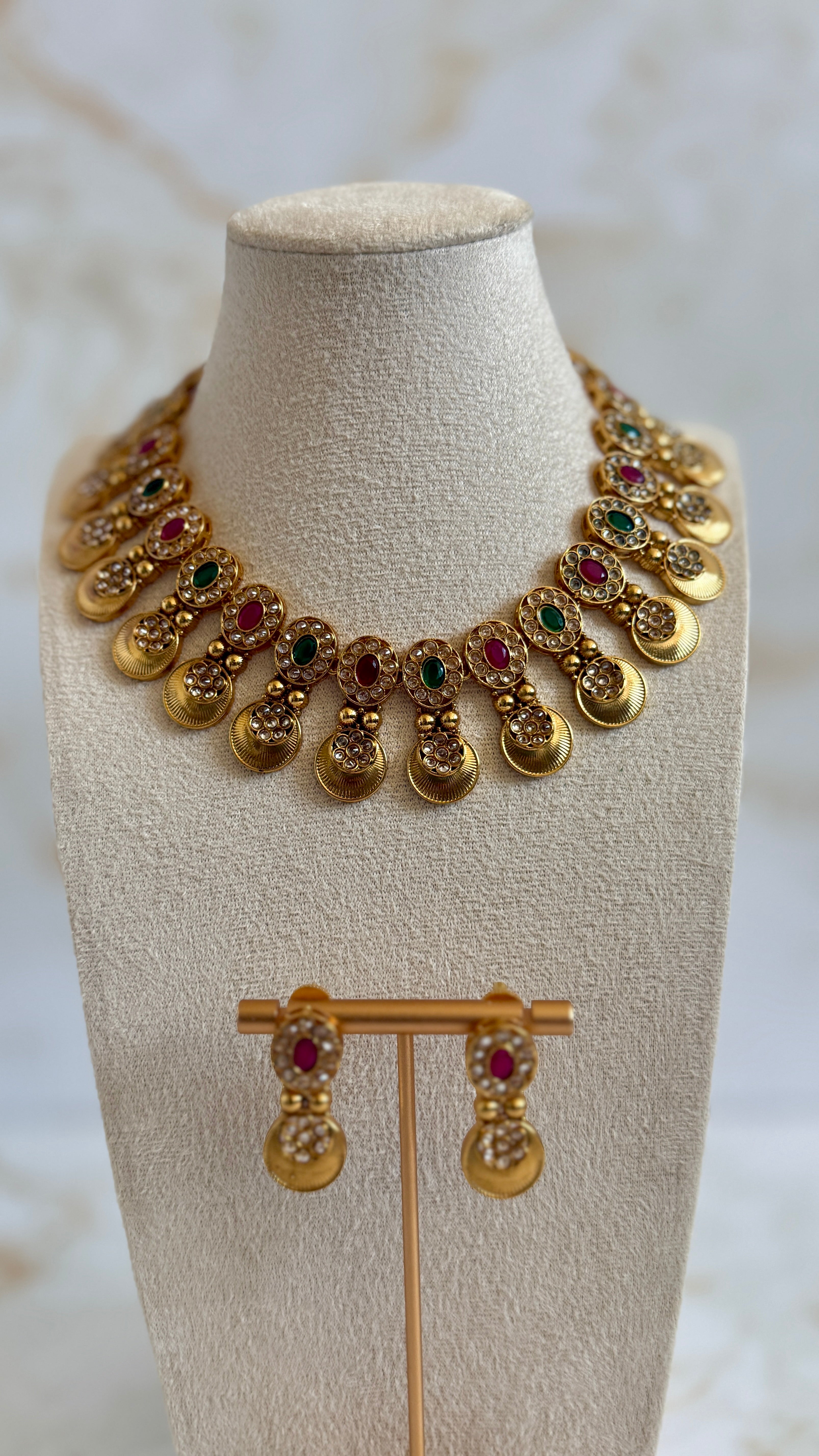 Gold Plated Statement Neckpiece Set