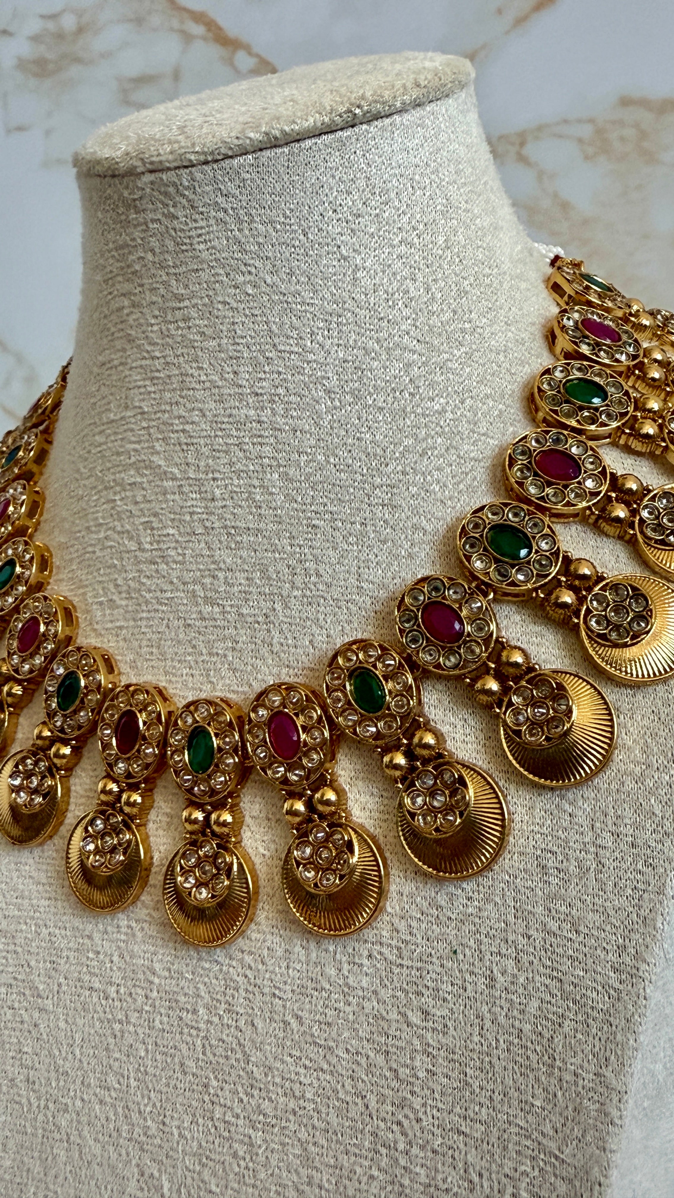 Gold Plated Statement Neckpiece Set