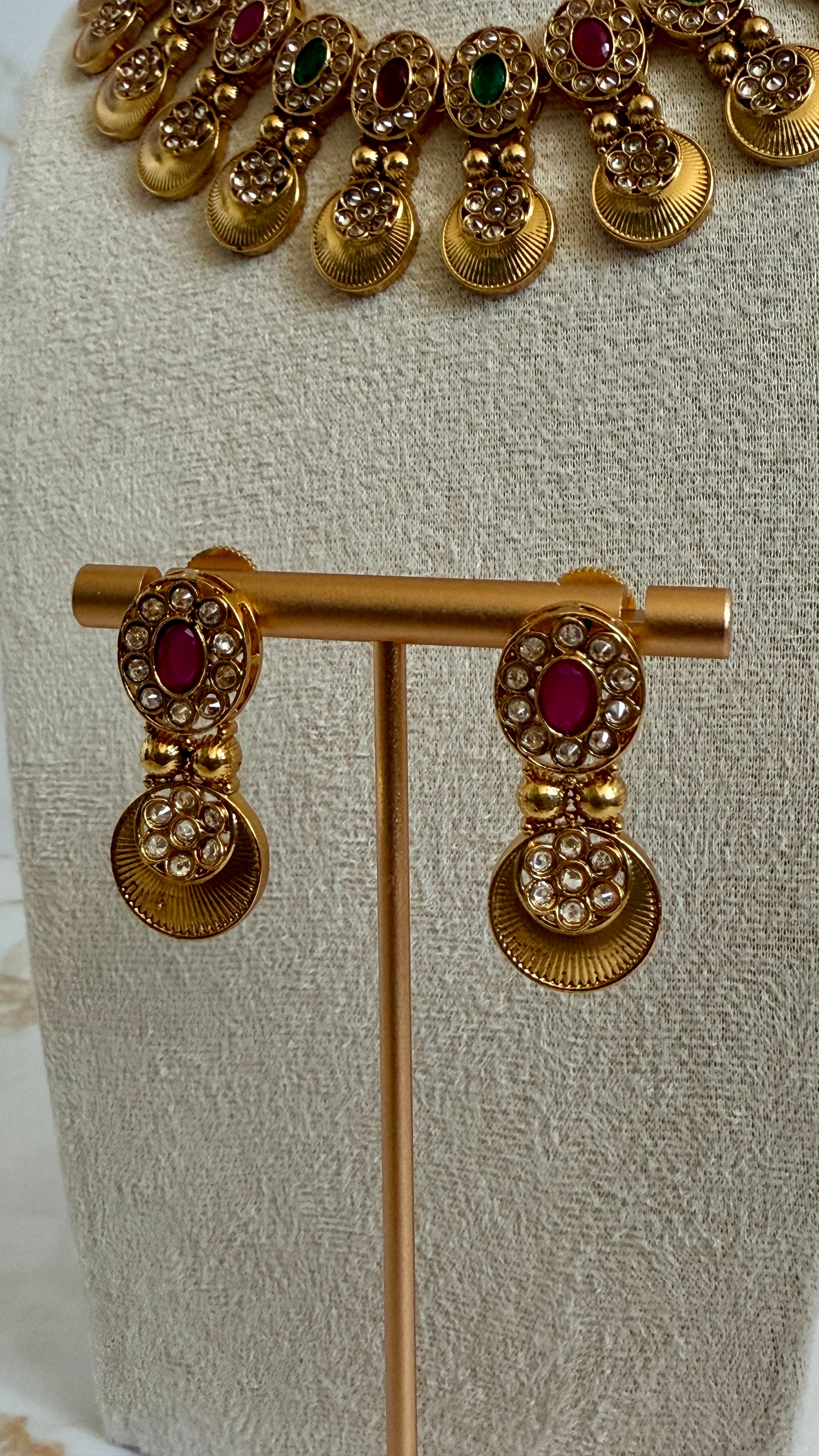 Gold Plated Statement Neckpiece Set