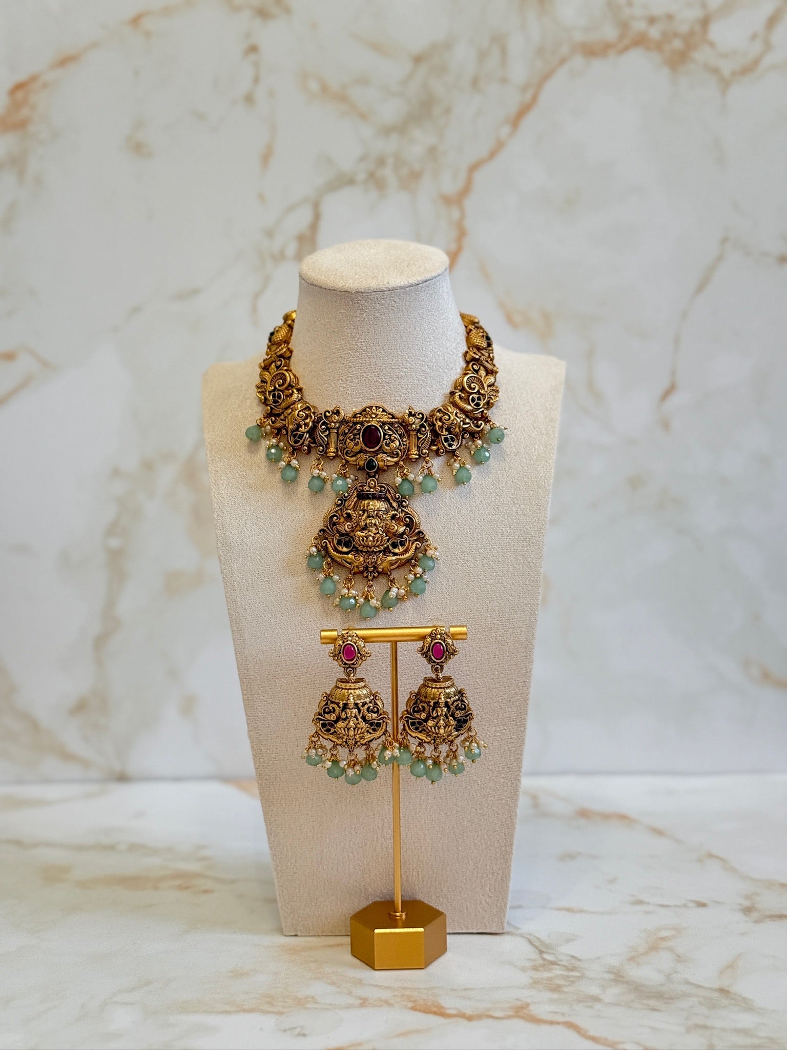 Premium Temple Antique Neckpiece Set