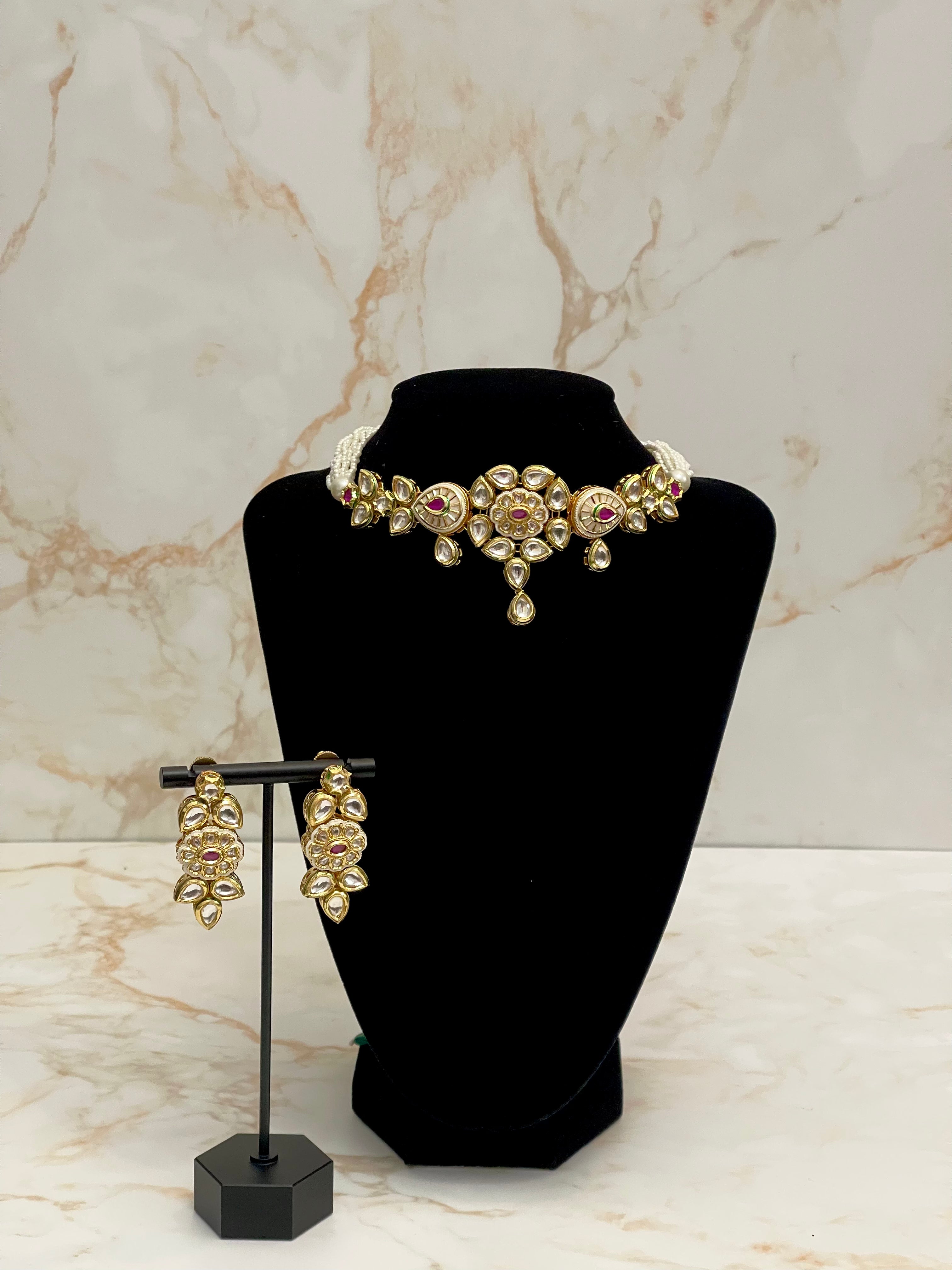 Ruby Kundan Neckpiece Set