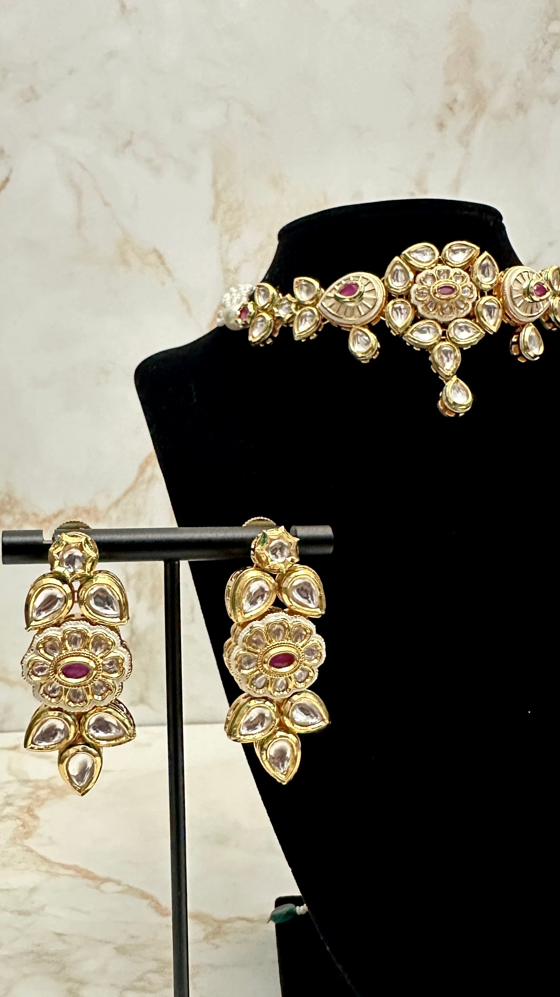 Ruby Kundan Neckpiece Set